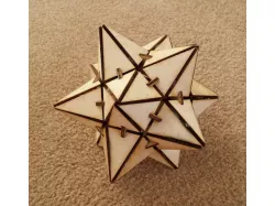 Small Stellated Dodecahedron - Laser Cut