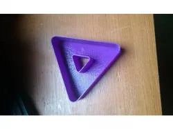 Triangle shaped cookie cutter with optional center hole