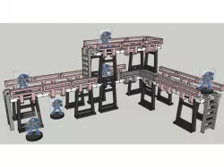 28mm tabletop gaming industrial gantry terrain