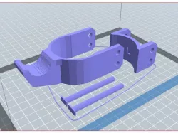 Bag Hook Assembly (Ikea Desk Leg)