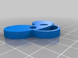 Deadmau5 head flat keychain