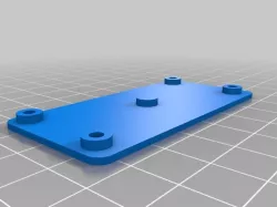 Flat Version of Rasperberry Pi Zero back cover (costumizable, with openSCAD-file)