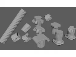 Greek Columns and Orders (28MM Column base)