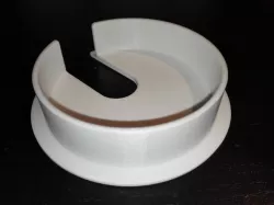 Ikea office desk cable cap flap Plug with and without clearance for cables