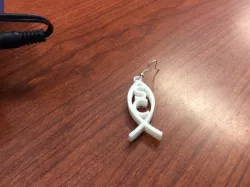 Jesus fish earring