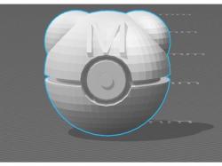 STL file Pokemon Master Ball phone / zipper pull charm 🐉・3D