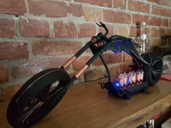 Motorcycle chopper Nixie clock
