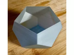 Polygonal 5 face vase for succulent plants