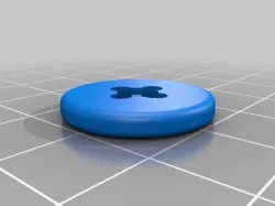 Suspender Button w/Recessed 4 holes