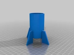 3d rocket flower pot