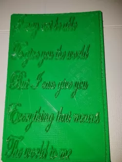 3D Scripted Words