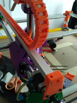 Alu profile chain support brackets (MPCNC v525 compatible, alu profile 15x25x1.5mm)