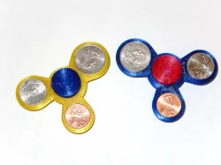 Asymmetric Balanced Fidget Spinner: Penny, Nickel, Quarter