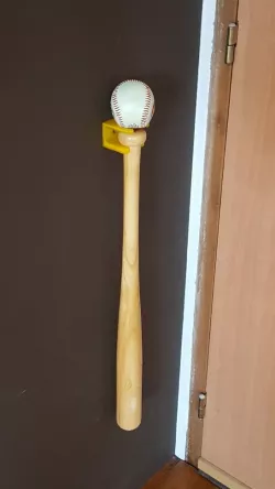 Baseball bat wall mount