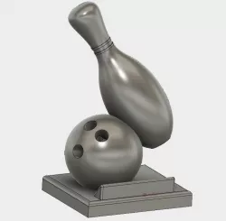 Bowling trophy (customizable)