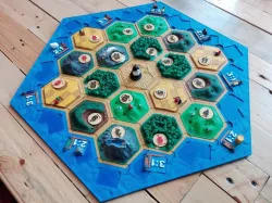 Catan frame border with harbor tiles (base game and Seafarers)