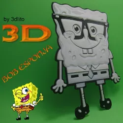 DIBUJO 3D       BOB ESPONJA