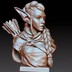 Elf Archer Bust