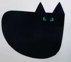 Fat cat (lasercut large fridge magnet)