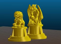 Gargoyle & Dragon statues - Miniature Terrain bits