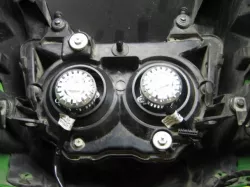 H7 Adapter spacer for Atshark A340-H11 on a KLR650