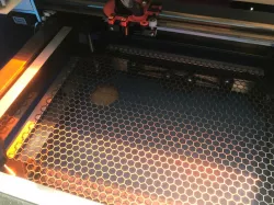 K40 Chinese Laser adjustable build plate
