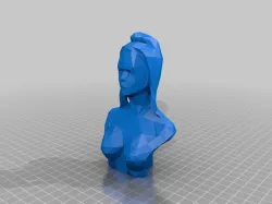 Marianne bust low poly