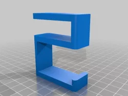 My Customized Parametric Desk Hook w/ Hole for Headphone Cable and Hook for Headphones Band