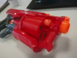 Nerf Cycloneshock cylinder mod, 3 regular + 3 mega darts