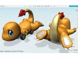 Pokémon - Charmander pull-back car toy