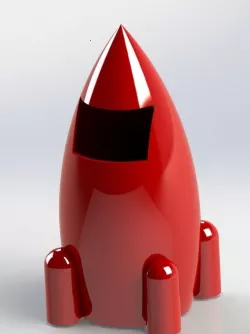 Rocket Trash Can