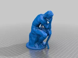Rodin's -The Thinker-  with supports