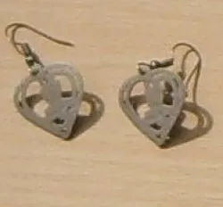 Teddy Bear Heart Earring