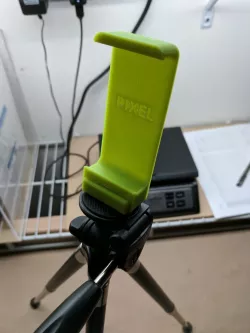 Tripod adapter for Pixel cell phone in Otter Box case