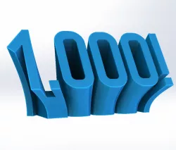 1,000! - Perspective Number Print/Follower Thank You