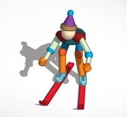 Basic Skier Figurine