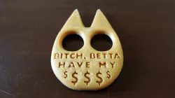 Cat Brass Knuckles - Plain and Text version