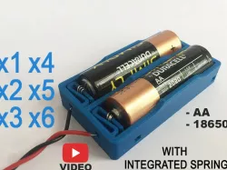 Flexing Battery Holders with Integrated Spring