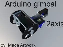 Gimbal for sjcam (gopro),2axis . powered 2servos and arduino+mpu6050 