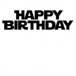 "HAPPY BIRTHDAY" in Jedi font