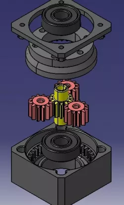 NEMA17 Compound Planetary Gearbox 40:1 ratio