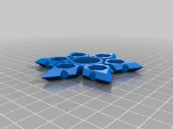 Ninja Star Fidget Spinner - 6 Pointed w/ M8 Nuts