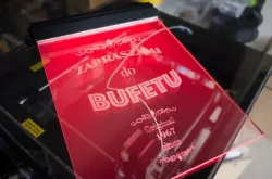 Portable Acrylic edge backlit sign