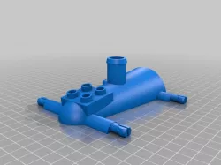 [RMX]  Balloon Powered Jet Car with Snap in Wheels and Duplo Seat (no guts)