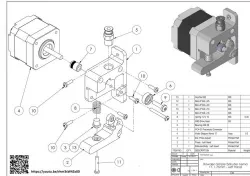 Simple Bowden Extruder  1.75 Filament, Left Hand