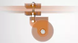Swivel castor wheels with 608 (skateboard) bearings