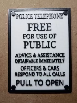 Tardis Door Sign