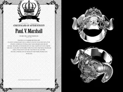 [ 2017 PAULTINI ] : Ring : Remix ; skull : 666 : Diabolos