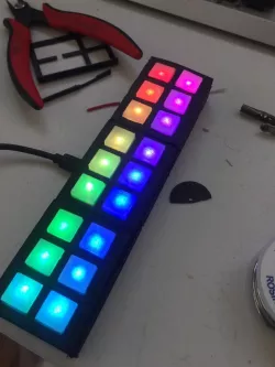3D printed LED keyboard