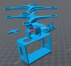 Cardanic Gravity Gimball for action cam and all in one cam FPV for quadcopter